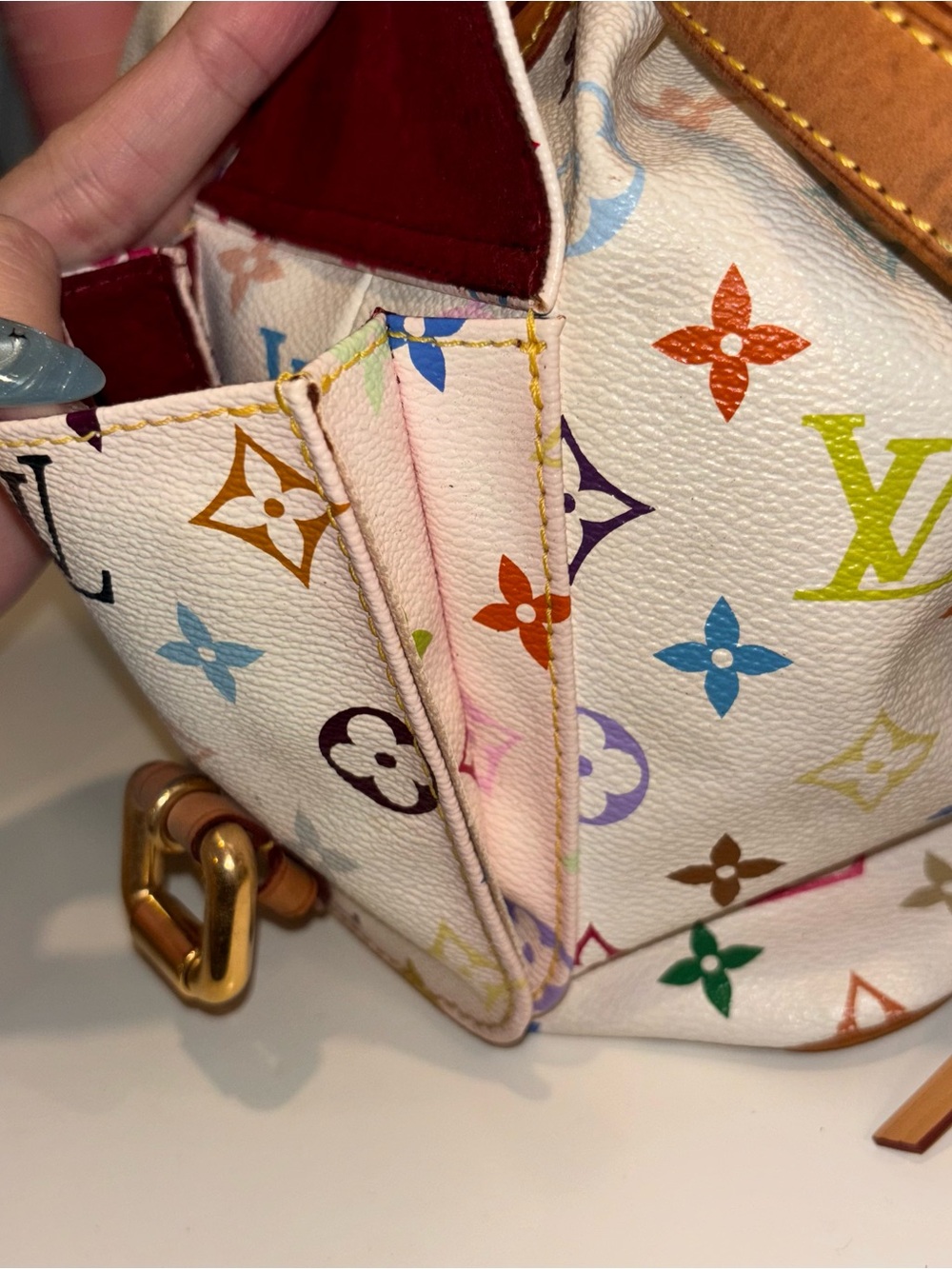 Louis Vuitton x Takashi Murakami White Multicolore Canvas Petit Noé - Picture 16 of 16
